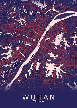 Wuhan China City Map