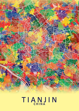 Tianjin China City Map