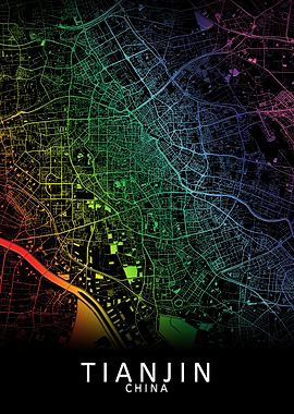 Tianjin China City Map
