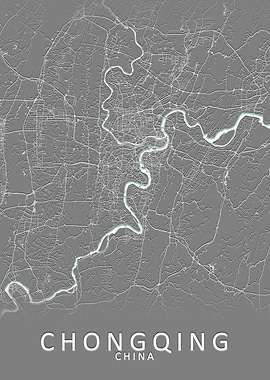 Chongqing China City Map
