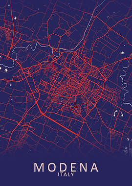 Modena Italy City Map