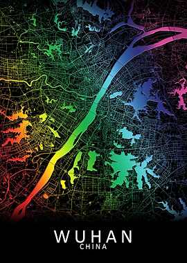 Wuhan China City Map