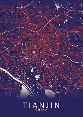 Tianjin China City Map
