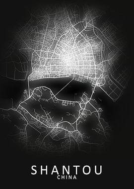 Shantou China City Map