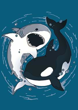Shark and Killer Whale