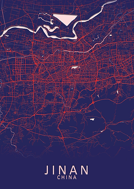 Jinan China City Map