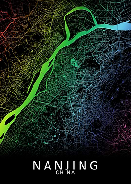 Nanjing China City Map