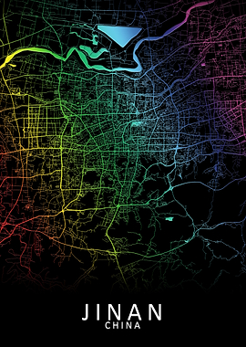 Jinan China City Map