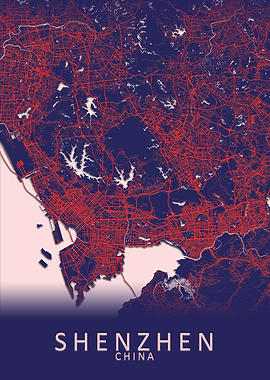 Shenzhen China City Map
