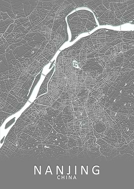 Nanjing China City Map