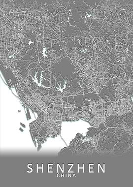 Shenzhen China City Map