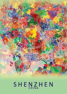 Shenzhen China City Map