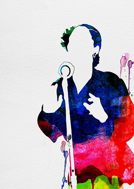 Billie Holiday Watercolor
