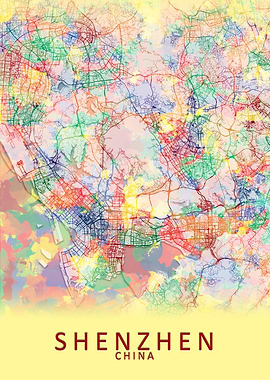 Shenzhen China City Map