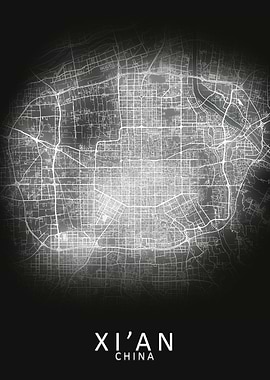 Xi an China City Map