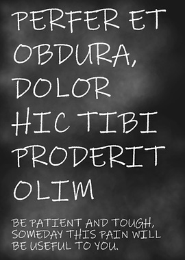 Be Patient and Tough