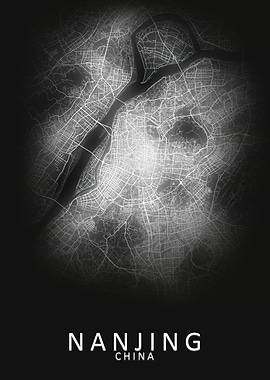 Nanjing China City Map