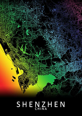 Shenzhen China City Map