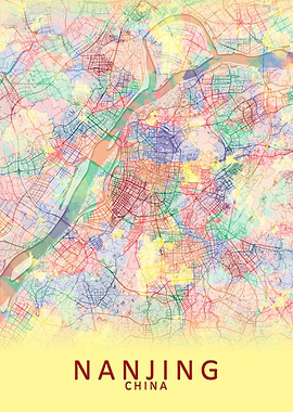 Nanjing China City Map