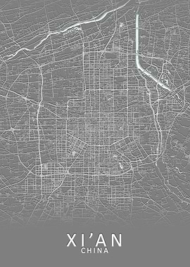 Xi an China City Map