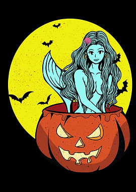 Mermaid at Halloween
