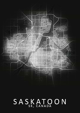 Saskatoon SK Canada Map
