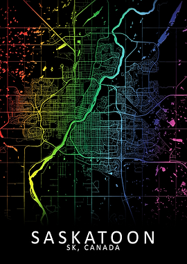 Saskatoon SK Canada Map
