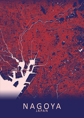 Nagoya Japan City Map