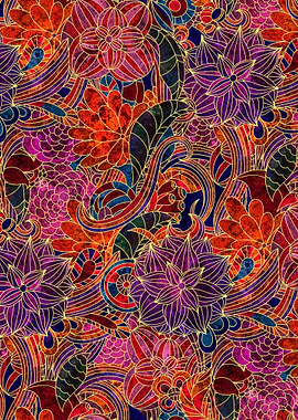 Orange Flower Pattern