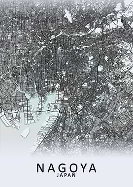 Nagoya Japan City Map