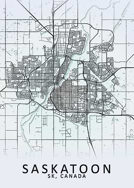 Saskatoon SK Canada Map