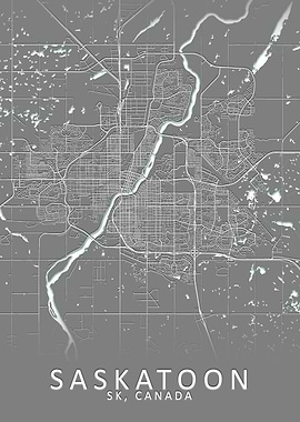 Saskatoon SK Canada Map