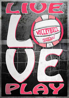Live Love Play Pink Vball