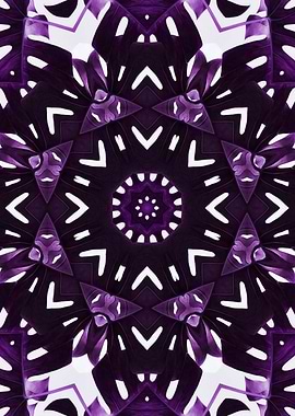 Deep Purple Mandala Art