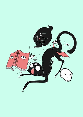 Funny Black Cat Artwork