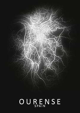 Ourense Spain City Map