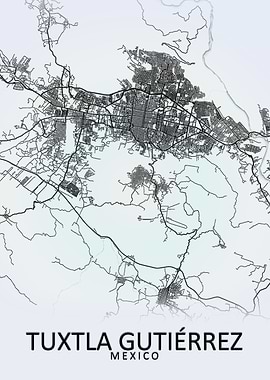 Tuxtla Gutierrez City Map