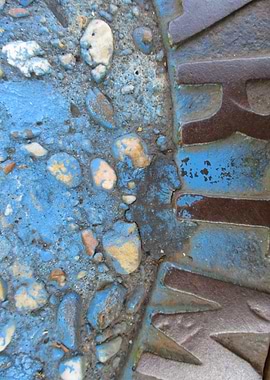 Metal Letters in Blue