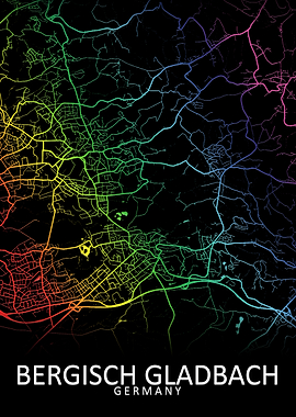Bergisch Gladbach City Map