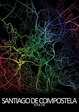 Santiago de Compostela Map