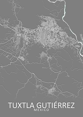 Tuxtla Gutierrez City Map