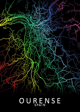Ourense Spain City Map