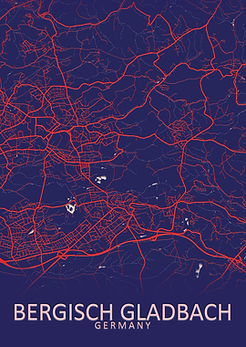 Bergisch Gladbach City Map