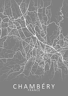 Chambery France City Map