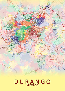 Durango Mexico City Map