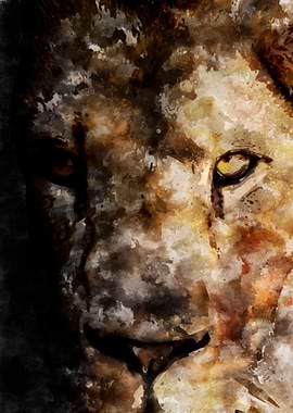 Lion King Watercolor Art