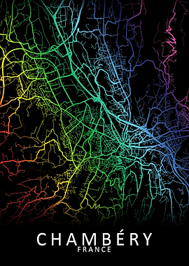 Chambery France City Map