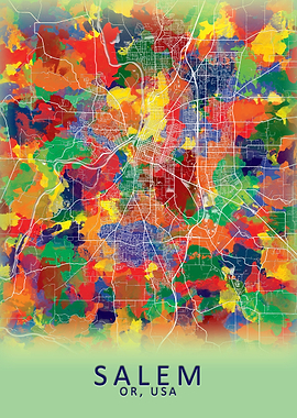 Salem OR USA City Map