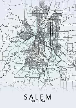 Salem OR USA City Map