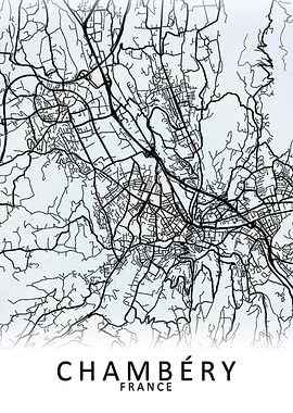 Chambery France City Map